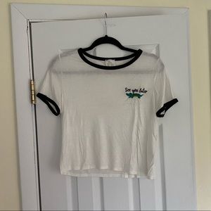 🐊 ringer cropped tee